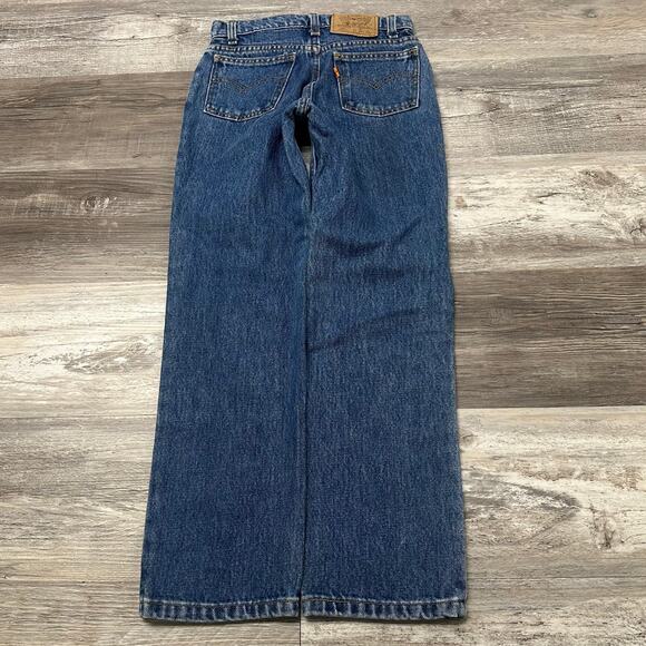 Vintage 90s Levi's 506 Mid Blue Boys 11 22x25.5 Straight‎ Jeans Orange Tab USA - Picture 3 of 13